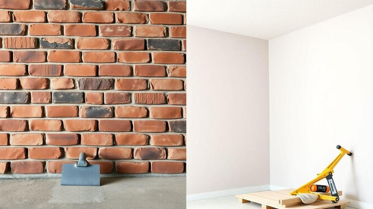 The difference between traditional masonry and drywall